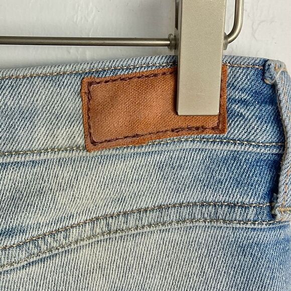 Hollister Blue Destroyed High Rise Super Skinny Crop Denim Jeans 3R - Picture 3 of 7